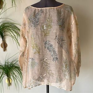 Giada Forte (Forte Forte) light and airy linen and silk palm top